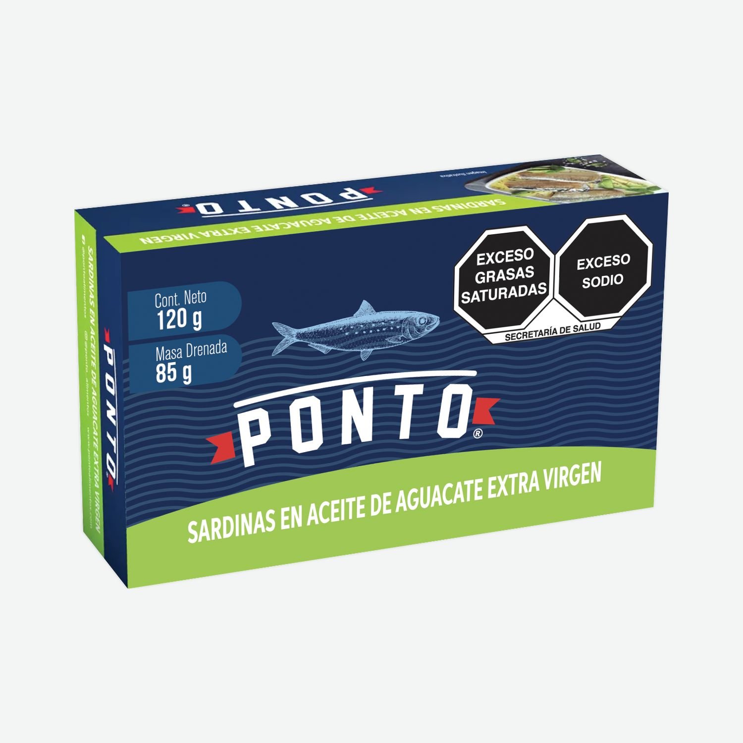 Sardinas en aceite de aguacate extra virgen