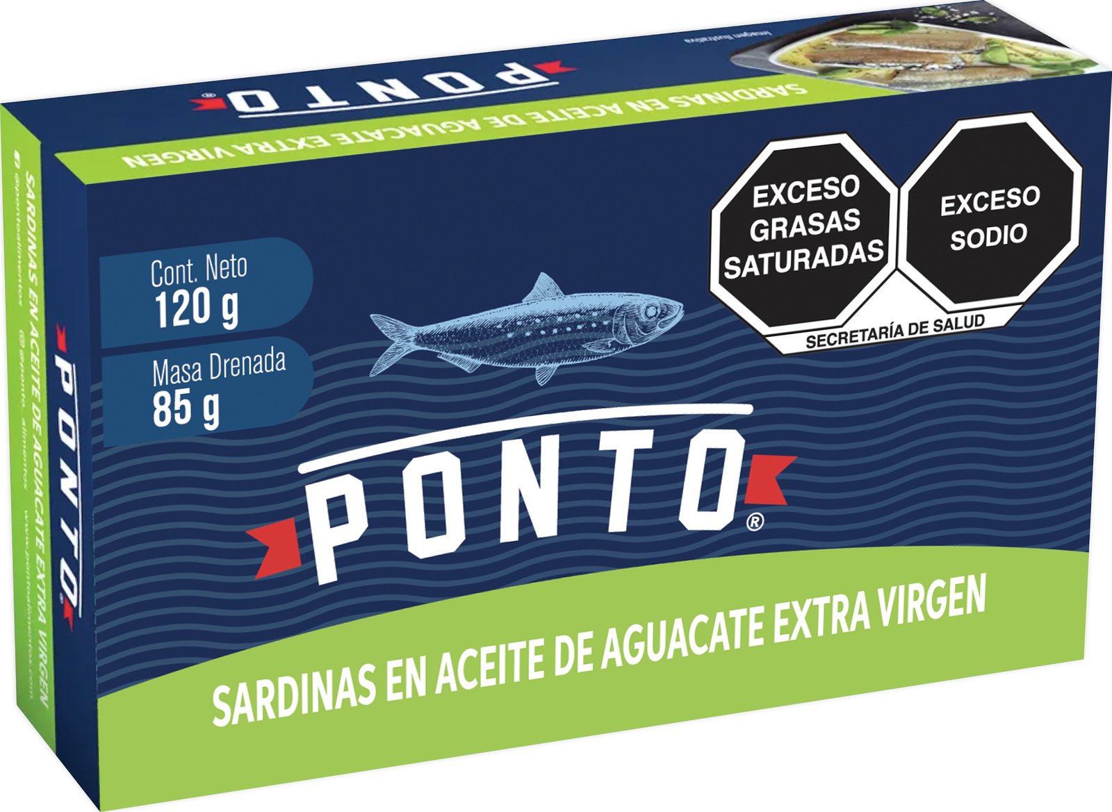 Sardinas en aceite de aguacate extra virgen