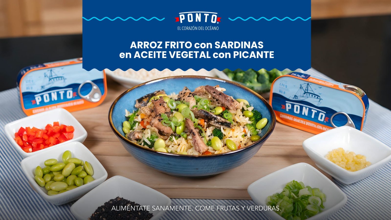 Arroz frito con sardinas Ponto