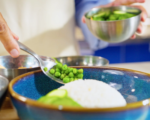 Distribuimos los ingredientes.